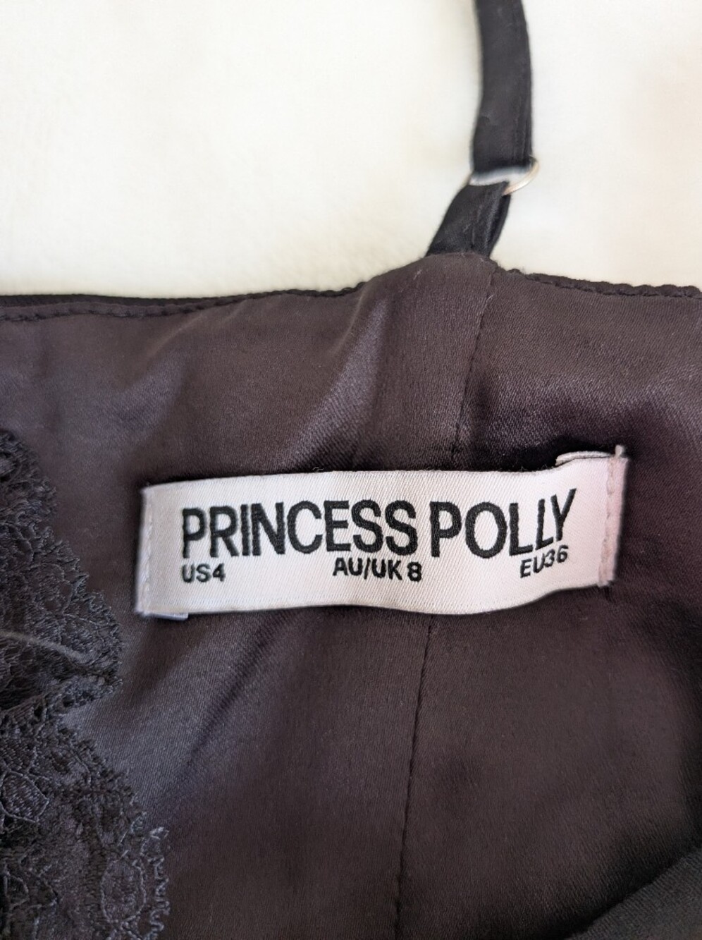 Princess Polly Black Lacey Tank - Picture 3 of 3